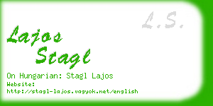 lajos stagl business card